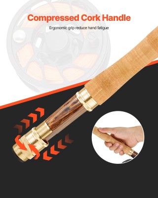 VEVOR Σετ Ψαρέματος Fly Fishing Combo IM7 με Καλάμι και Μηχανισμό, ...