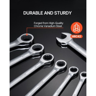 VEVOR Σετ Γερμανικών Κλειδιών 30 Τεμαχίων SAE 1/4 έως 1, Μετρικό 8-... VEVOR Σετ Γερμανικών Κλειδιών 30 Τεμαχίων SAE 1/4 έως 1, Μετρικό 8-...