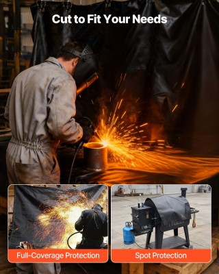 VEVOR Σιλικονούχο Πυρίμαχο Υφαντοποιείο Επικάλυψης για Συγκολλήσεις... VEVOR Σιλικονούχο Πυρίμαχο Υφαντοποιείο Επικάλυψης για Συγκολλήσεις...