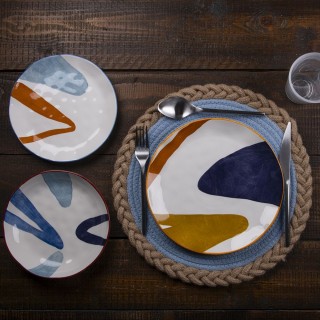 Villa DEste  Σετ πιάτων 18 τεμαχίων από κεραμικό για 6 άτομα τραπεζ...