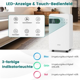 Costway Αφυγραντήρας Υψηλής Απόδοσης με Χωρητικότητα 15 Λίτρων/Ημέρ...