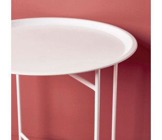 Ostaria Τραπεζάκι Μεταλλικό Λευκό 50x47x47 cm -35479 Ostaria Τραπεζάκι Μεταλλικό Λευκό 50x47x47 cm -35479