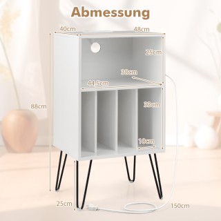 Costway Βάση Πικάπ με Σταθμό Φόρτισης 3 Επιπέδων 48 x 40 x 88 cm Λε...