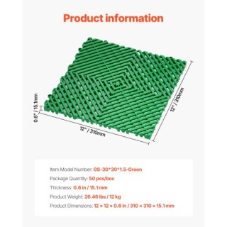 VEVOR Διαπλεκόμενο Στρώμα Αποστράγγισης 30x30 εκ. Δάπεδο Πλακιδίων... VEVOR Διαπλεκόμενο Στρώμα Αποστράγγισης 30x30 εκ. Δάπεδο Πλακιδίων...