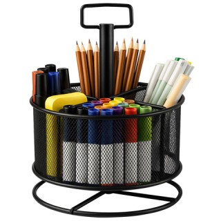 Maaleo Περιστρεφόμενος Μεταλλικός Οργανωτής Γραφείου Μαύρο με 4 Δι... Maaleo Περιστρεφόμενος Μεταλλικός Οργανωτής Γραφείου Μαύρο με 4 Δι...