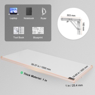 Πτυσσόμενο Επιτοίχιο Γραφείο VEVOR 1000 x 500 x 185 mm BGSGZZPMBHB... Πτυσσόμενο Επιτοίχιο Γραφείο VEVOR 1000 x 500 x 185 mm BGSGZZPMBHB...