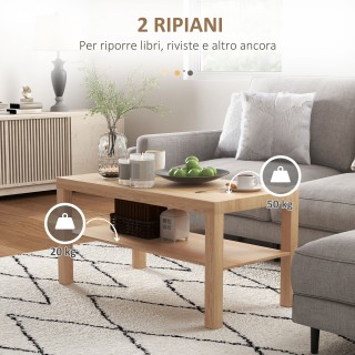 HOMCOM Ορθογώνιο Τραπεζάκι Σαλονιού με Ευρύχωρη Επιφάνεια, 90×45×44... HOMCOM Ορθογώνιο Τραπεζάκι Σαλονιού με Ευρύχωρη Επιφάνεια, 90×45×44...