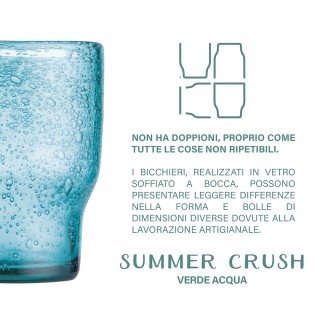 Villa DEste Σετ 6τμχ  Ποτήρι νερού 325 ml σε γυάλινη πάστα με εφέ φ...