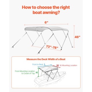 VEVOR Τριπλό Σκίαστρο Σκάφους 72 x 73-78 x 46 Ανοιχτό Γκρι 3GCYZYP7... VEVOR Τριπλό Σκίαστρο Σκάφους 72 x 73-78 x 46 Ανοιχτό Γκρι 3GCYZYP7...