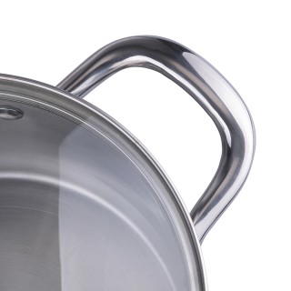 Galileo Κατσαρόλα με καπάκι από ανοξείδωτο ατσάλι 18 εκ. με επαγωγι...