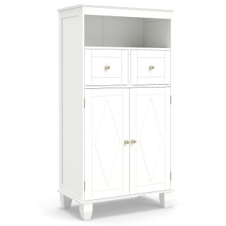 Costway Ντουλάπα Μπάνιου με Πόρτες - Λευκή JV12898WH Costway Ντουλάπα Μπάνιου με Πόρτες - Λευκή JV12898WH