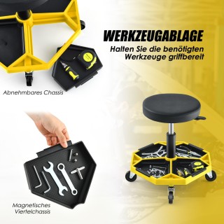 Costway Επαγγελματικός Ρυθμιζόμενος Καρεκλάκι Εργαστηρίου με Ρόδες... Costway Επαγγελματικός Ρυθμιζόμενος Καρεκλάκι Εργαστηρίου με Ρόδες...