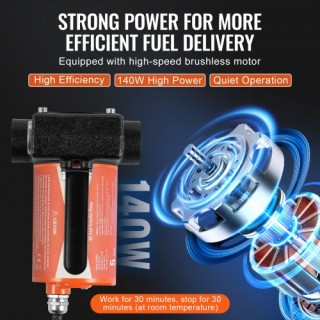 VEVOR  Αντλία Μεταφοράς Καυσίμου 12V 5 GPM με Αυτόματο Ακροφύσιο Πε...