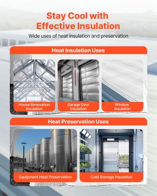 VEVOR Τριπλή Μόνωση 1.22 m x 0.61 m - Αντανακλά 95% Θερμότητας LBPE...