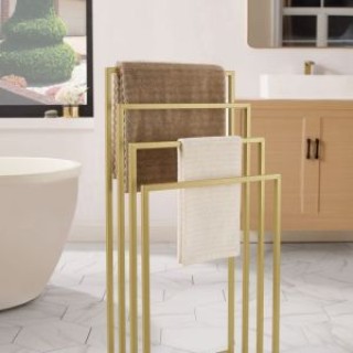 Hurtmeblowy Βάση για πετσέτες με 4 μπάρες - χρυσή 2817-1