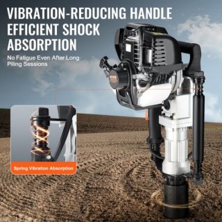 VEVOR Βενζινοκίνητος Παλουκοφόρος 37.77cc 4-Χρονων με 2 Κεφαλές  SC...