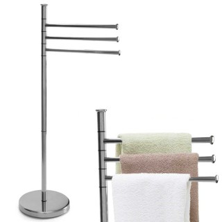 BAKAJI  Βάση για πετσέτες μπάνιου Παρίσι με 3 βραχίονες από επιχρωμ...