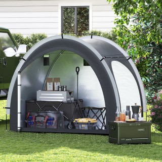 Costway Εξωτερικό Γκαράζ Ποδηλάτου με Αδιάβροχο Ασημί Επένδυση και ...