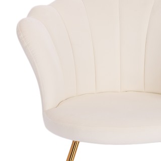 BAKAJI  Πολυθρόνα Καρέκλα Χαλάρωσης με Πλάτη και Κάθισμα από Μπεζ Β...