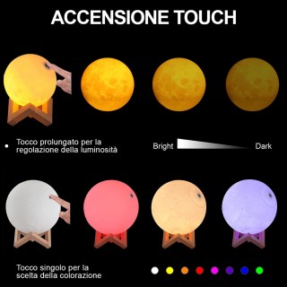 BAKAJI Λάμπα Τραπέζι Σελήνη 15cm Φως LED RGB Αλλαγή Χρώματος Λάμπα... BAKAJI Λάμπα Τραπέζι Σελήνη 15cm Φως LED RGB Αλλαγή Χρώματος Λάμπα...