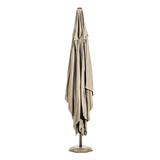 BAKAJI Ομπρέλα Κήπου Βεράντας Μπεζ με 18 LED και Κεντρικό Πάσσαλο Ε...