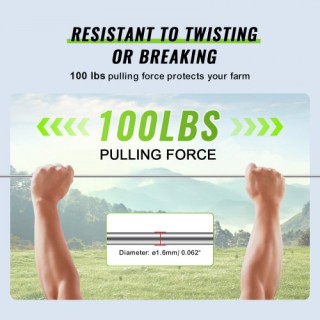 VEVOR Σύρμα Αλουμινίου 500M για Ηλεκτρική Περίφραξη Ζώων 1640Ft WL... VEVOR Σύρμα Αλουμινίου 500M για Ηλεκτρική Περίφραξη Ζώων 1640Ft WL...