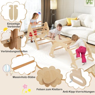 Costway Πολυλειτουργικό Ορειβατικό Τρίγωνο με Τσουλήθρα και Αναρριχ...