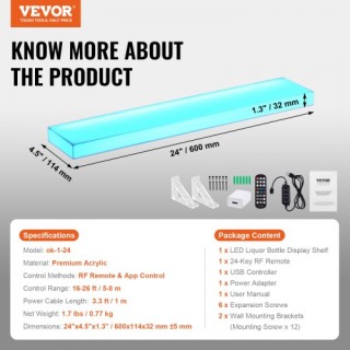 Ράφι Μπουκαλιών με LED Φωτισμό VEVOR 24 για Μπαρ Σπιτιού ZTXLEDJPZ... Ράφι Μπουκαλιών με LED Φωτισμό VEVOR 24 για Μπαρ Σπιτιού ZTXLEDJPZ...