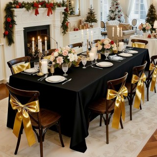 VEVOR Σετ 6 Μαύρα Τραπεζομάντηλα (70 x 120 εκ.) για Ορθογώνια Τραπέ...