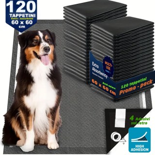 BAKAJI 120 x Υποσέντονα για Σκύλους με Αυτοκόλλητα Ενεργού Άνθρακα ...