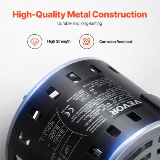 VEVOR Κινητήρας Φυσητήρα Καμίνου 1/5HP 220V 1.45A 1100RPM 3 Ταχυτήτ...