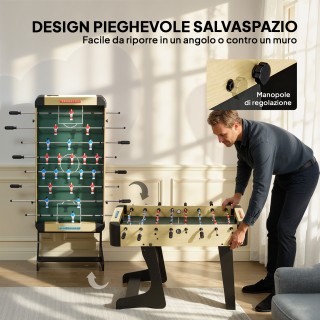 SPORTNOW Πτυσσόμενο Ποδοσφαιράκι με Αντιολισθητικές Λαβές, 2 Μπάλες...