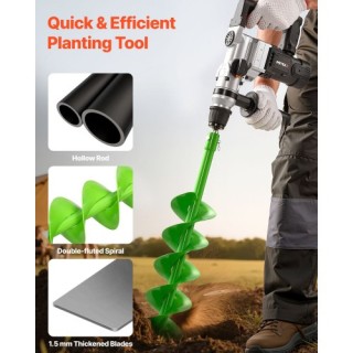 VEVOR Τρυπάνι Γεωτρύπανης 4.72 x 31.1 in για Γη και Φυτεύσεις LXZZT...