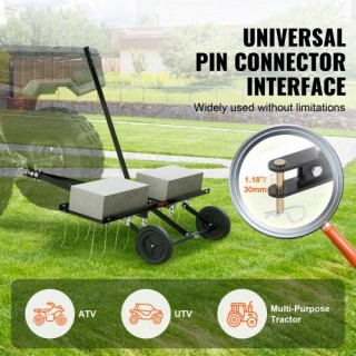 Ρυμουλκούμενος Αποβρυωτής VEVOR 40 για ATV ή Χλοοκοπτικό με 20 Δόντ... Ρυμουλκούμενος Αποβρυωτής VEVOR 40 για ATV ή Χλοοκοπτικό με 20 Δόντ...