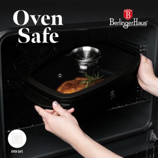Berlinger Haus Ορθογώνιο Ταψί Ρόστερ 3.8L με Γυάλινο Καπάκι, Matte ...
