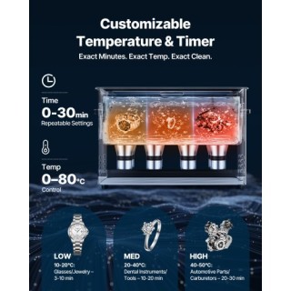 VEVOR 30L Υπερηχητική Καθαριστική Μηχανή, 480W, 570 x 335 x 340 mm ... VEVOR 30L Υπερηχητική Καθαριστική Μηχανή, 480W, 570 x 335 x 340 mm ...