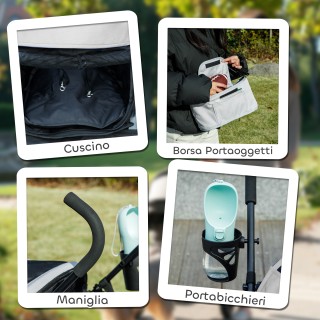 PawHut Καροτσάκι για Σκύλους με 2 Παράθυρα με Δίχτυ, από Ατσάλι και... PawHut Καροτσάκι για Σκύλους με 2 Παράθυρα με Δίχτυ, από Ατσάλι και...