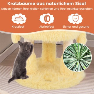 Costway  Παιχνιδιάρικο Δέντρο Γάτας με Άνετες Κατοικίες και Φυσικές...