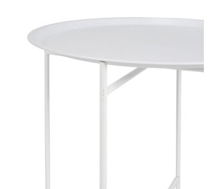 Ostaria Τραπεζάκι Μεταλλικό Λευκό 50x47x47 cm  -35479