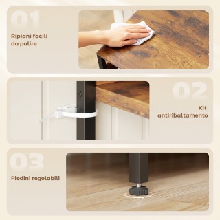 HOMCOM Ράφι Κουζίνας με Σταθμό Φόρτισης, 5 Ράφια και 10 Γάντζους S,... HOMCOM Ράφι Κουζίνας με Σταθμό Φόρτισης, 5 Ράφια και 10 Γάντζους S,...