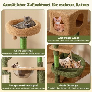Costway Πύργος Γάτας με Πλατφόρμες Παρατήρησης και Χαριτωμένο Σχέδ... Costway Πύργος Γάτας με Πλατφόρμες Παρατήρησης και Χαριτωμένο Σχέδ...