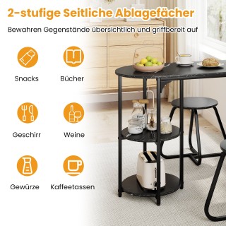 Costway Σετ Τραπεζαρίας 3 τεμ. Βιομηχανικό Ξύλινο-Μεταλλικό Τραπέζι... Costway Σετ Τραπεζαρίας 3 τεμ. Βιομηχανικό Ξύλινο-Μεταλλικό Τραπέζι...