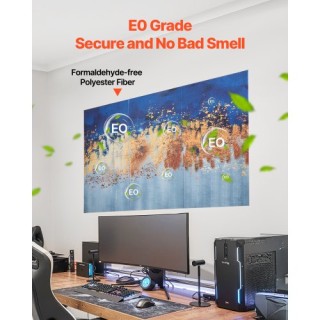 VEVOR Αυτοκόλλητα Ακουστικά Πάνελ 23.6x23.6 ιντσών (6 τεμάχια) για ...