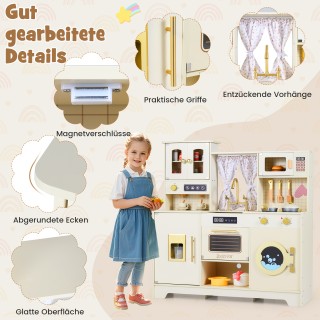 Costway Παιδική Παιχνίδι Κουζίνα με Εστίες, Νεροχύτη και Καφετιέρα,... Costway Παιδική Παιχνίδι Κουζίνα με Εστίες, Νεροχύτη και Καφετιέρα,...