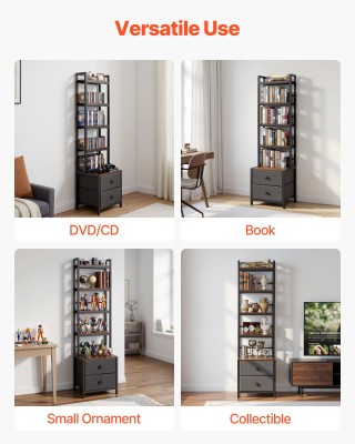 VEVOR Ντουλάπι Αποθήκευσης Μέσων με 4 Ράφια και Συρτάρια για CD, DV... VEVOR Ντουλάπι Αποθήκευσης Μέσων με 4 Ράφια και Συρτάρια για CD, DV...