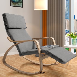 BAKAJI Κουνιστή Καρέκλα Πολυθρόνα Χαλάρωσης Βαμβάκι Γκρι Ρυθμιζόμε... BAKAJI Κουνιστή Καρέκλα Πολυθρόνα Χαλάρωσης Βαμβάκι Γκρι Ρυθμιζόμε...