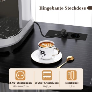 Costway Μαύρο Ράφι Κουζίνας με Πρίζα και Χώρο για 9 Μπουκάλια Κρασι... Costway Μαύρο Ράφι Κουζίνας με Πρίζα και Χώρο για 9 Μπουκάλια Κρασι...