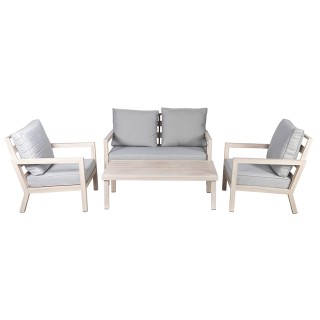 Galileo Σετ κήπου 4 θέσεων με δομή από αλουμίνιο και μαξιλάρια memo...