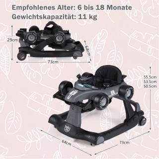 Costway Περπατούρα 4 σε 1 Πτυσσόμενη με Ρυθμιζόμενο Ύψος έως 15 κιλ...