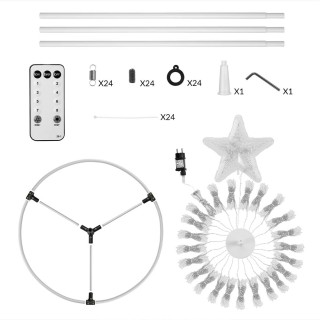 BAKAJI  Φωτεινό Χριστουγεννιάτικο Δέντρο LED RGB Πολύχρωμο 220 cm 5...